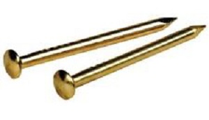 Escutcheon Pin 15mm 15g Electro Brass (PK 100)