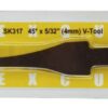 FLEXCUT Sk V-tool 45deg x 5/32in (4mm) (EACH)