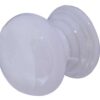 Cupboard Knob White Plain 50mm (EACH)