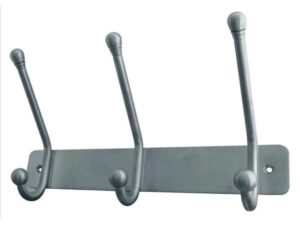 Hat & Coat Rack 3 Hook 250mm Stainless Steel (EACH)