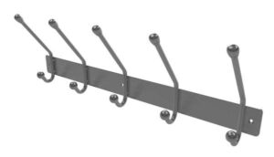 Hat & Coat Rack 5 Hook 450mm Stainless Steel (EACH)