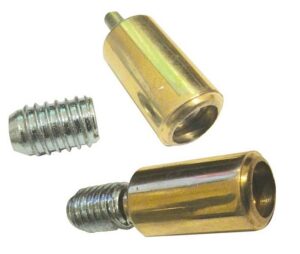 JEDO Sash Stops Locking Polished Brass (SET 2)