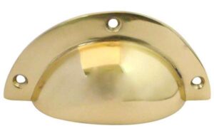Drawer Pull 87x37x23mm Face Fix Polished Brass (EACH)