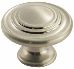 FINGERTIP DESIGN Traditional Cupboard Knob 34mm Sn (EACH)