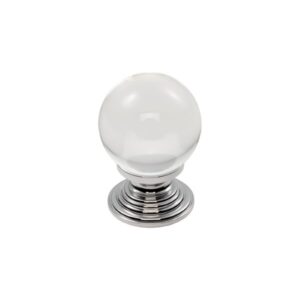 CARLISLE BRASS FTD690ACTC Clear Ball Cupboard Knob 30mm CP (EACH)
