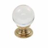 CARLISLE BRASS FTD690BCTB Clear Ball Cupboard Knob 34mm PB (EACH)