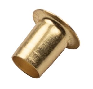 HAFELE 282.66.800 Shelf Support Sleeve 6.5mm Steel Electro Brass (EACH)