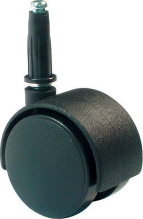 HAFELE 660.07.320 Twin Wheel Castor Socket Black 50mm (EACH)