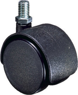 HAFELE 660.07.324 Twin Wheel Castor Black 50mm (EACH)