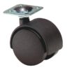 HAFELE 660.63.352 Twin Castor Black Plate 50mm (EACH)