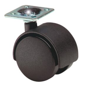 HAFELE 660.63.352 Twin Castor Black Plate 50mm (EACH)