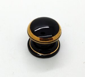 HEATHERLEY Cupboard Knob 30mm Gold Line Bk (EACH)