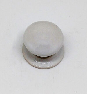 HEATHERLEY Wardrobe Knob 38mm Plain White (EACH)