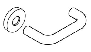 HEWI 111ELT Lever Handle Rose 20mm 1/2 Set (Fem) Black (EACH)