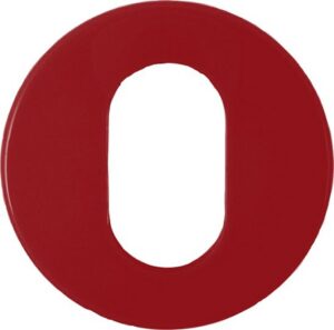 HEWI Escutcheon Oval (52x9) Ruby Red Nylon (PAIR)