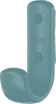 HEWI 477.90.060.55 Single Coat Hook 75mm Aqua Blue (EACH)