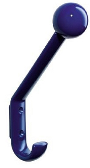 HEWI 477.90.080.50 Hat &coat Hook 174mm High With Ball Top Steel Blue (EACH)