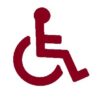 HEWI Disabled Pictogram 150x3mm Acr Red (EACH)