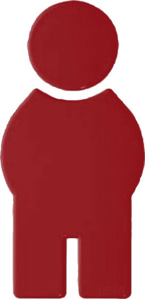 HEWI Male Pictogram 150mm x 3mm Acrylic Ruby Red (EACH)