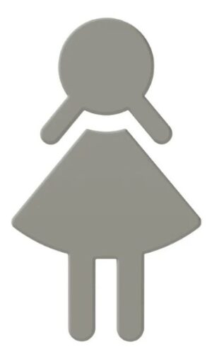 HEWI Female Pictogram 150mm x 3mm Acr Gy (EACH)