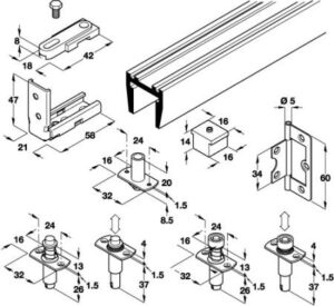 COBURN Twin-fold Wardrobe 900mm Two Door System (SET)