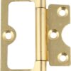 NICO 1975 0 12 02 Flush Hinge 75mm Electro Brass (HINGE)