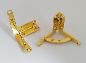 Quadrant Box Hinge 40x44mm Brass Effect (PAIR)