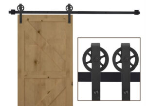 HOMCOM Barn Door Type Gear 1m Max Door 2m Track (SET)