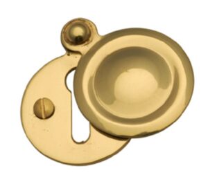 Escutcheon Key Round Covered PB (PAIR)