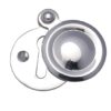 Escutcheon Key Round Covered Polished Chrome (PAIR)