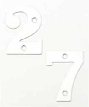 Numeral 50mm '0' Satin Aluminium (EACH)