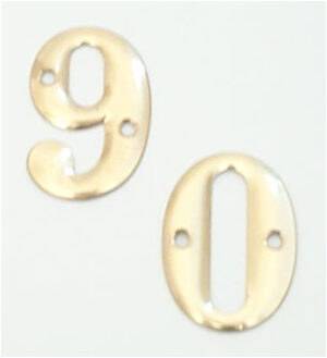 Numeral 50mm "0" Electro Brass (EACH)