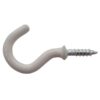 Cup Hook Shouldered 25mm White (EACH)