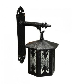 KIRKPATRICK 407W Hex Lantern With Wall Bracket AB (EACH)