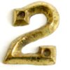 KIRKPATRICK B1976/2 Numeral 1.3/4 '2' Antique Brass (EACH)