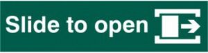 Sign Slide To Open Right 200x50mm PVC (EACH)