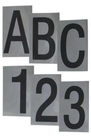 Letter 'K' 50mm Black On PC (EACH)