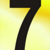 Numeral No 7 50mm Black On Gold (EACH)