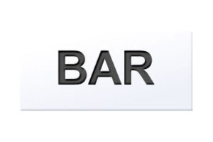 Sign 'Bar' 75x35mm Aluminium (EACH)