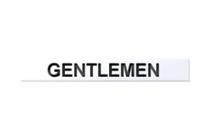 Sign 'Gentlemen' 180x26mm Aluminium (EACH)
