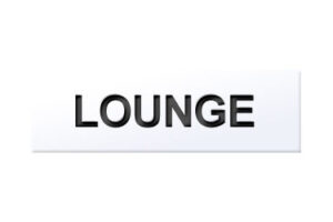 Sign 'Lounge' 146x26mm Aluminium (EACH)