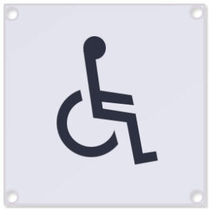 Pictogram Disabled 140x140mm Aluminium (EACH)