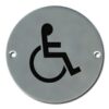Pictogram Disabled 75mm Dia Polished Stainless (EACH)