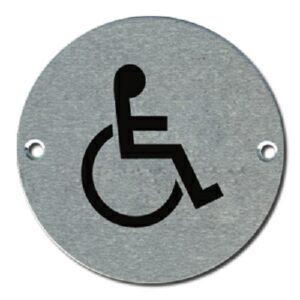 Pictogram Disabled 75mm Dia Aluminium (EACH)