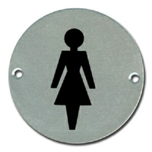 Pictogram Female 75mm Dia Aluminium (EACH)