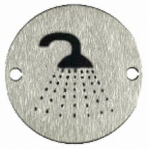 Pictogram Shower 75mm Dia Stainless Steel (EACH)