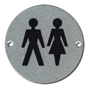 Pictogram Unisex 75mm Dia Aluminium (EACH)