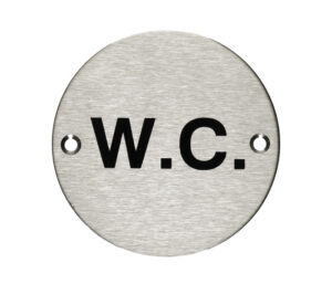 Pictogram WC 75mm Dia SSS (EACH)
