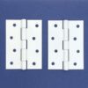 Steel Butt Hinge 100mm Epoxy White (PAIR)