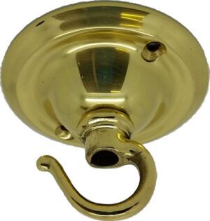 Ceiling Rose With Cable Hole 70mm Polished Brass (EACH)
